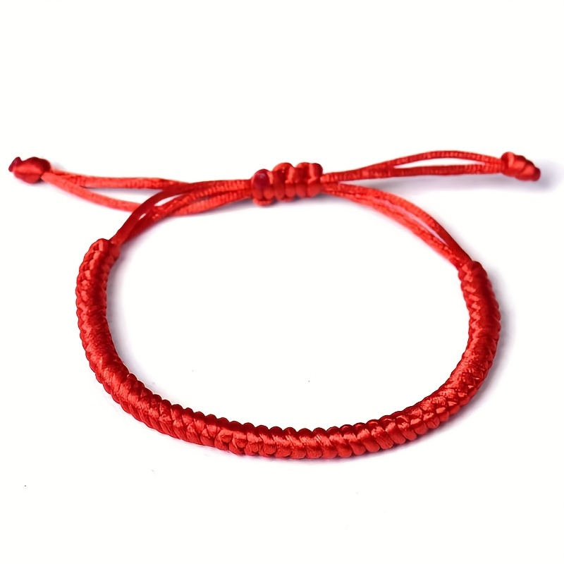 Red Rope Bracelet with Powerful Knot for Casual Attire or as Gift